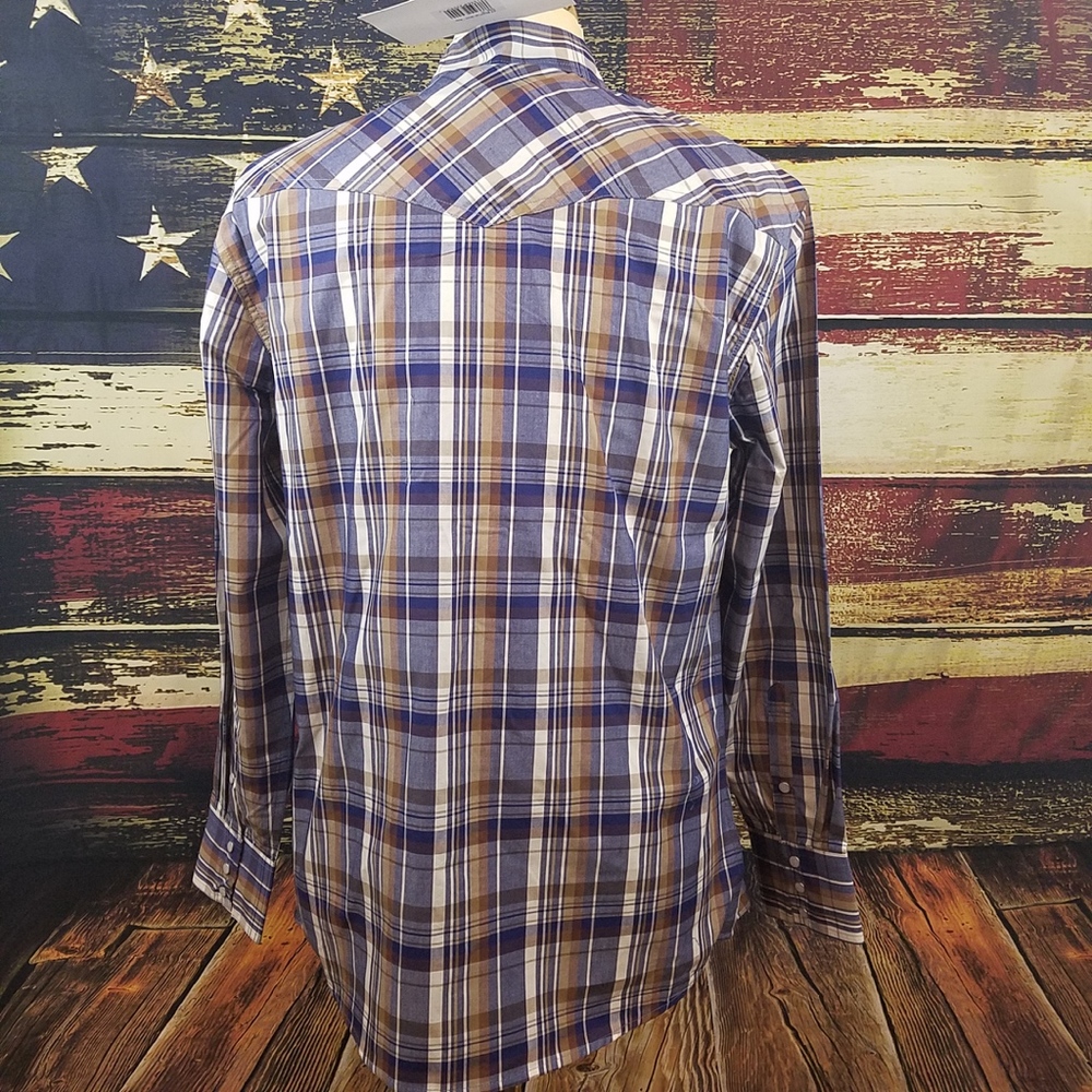 WYOMING TRADERS MENS SNAP UP PLAID WESTERN SHIRT - Picture 4 of 7